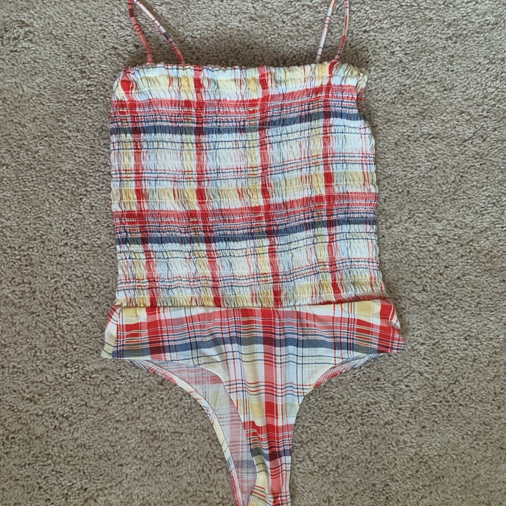 Cute summery plaid body suit
